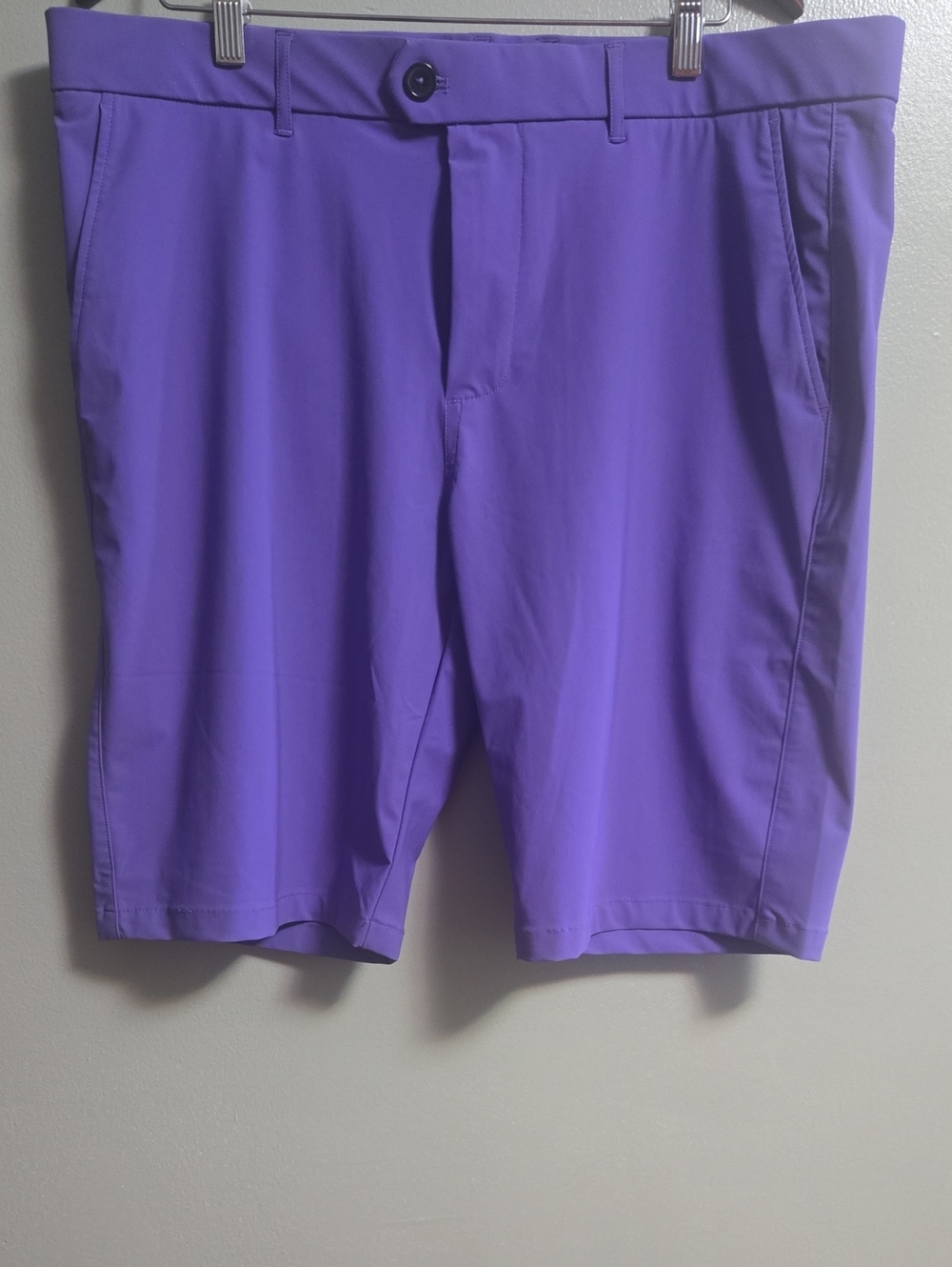 Greyson Montauk Golf Shorts Mens 38 Purple Blue Performance Stretch Flat Front